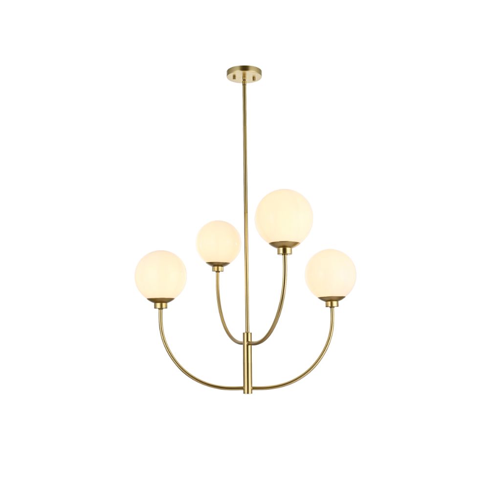 Living District LD814D30BR Nyomi 30 Inch Chandelier In Brass