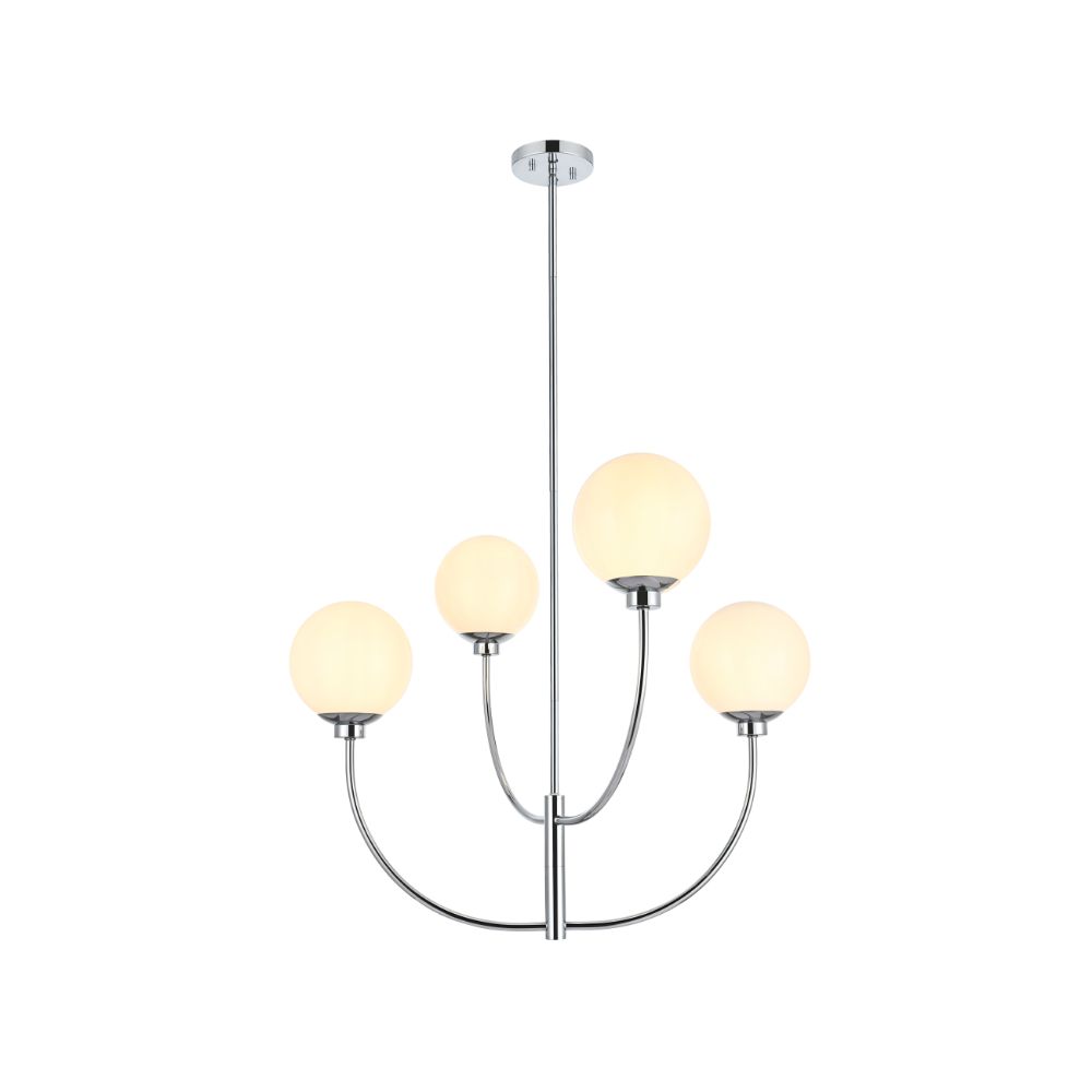 Living District LD814D30C Nyomi 30 Inch Chandelier In Chrome