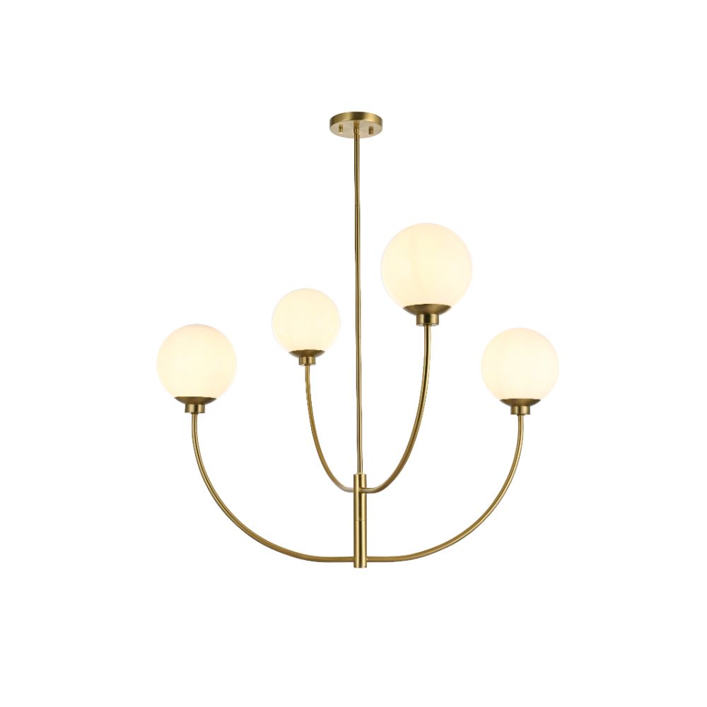 Living District LD814D36SG Nyomi 36 Inch Chandelier In Satin Gold