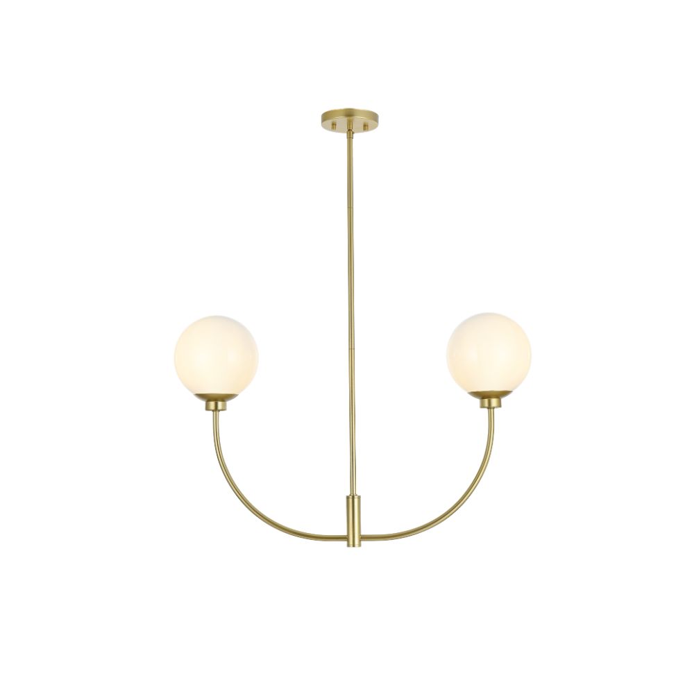 Living District LD816D30BR Nyomi 30 Inch Chandelier In Brass