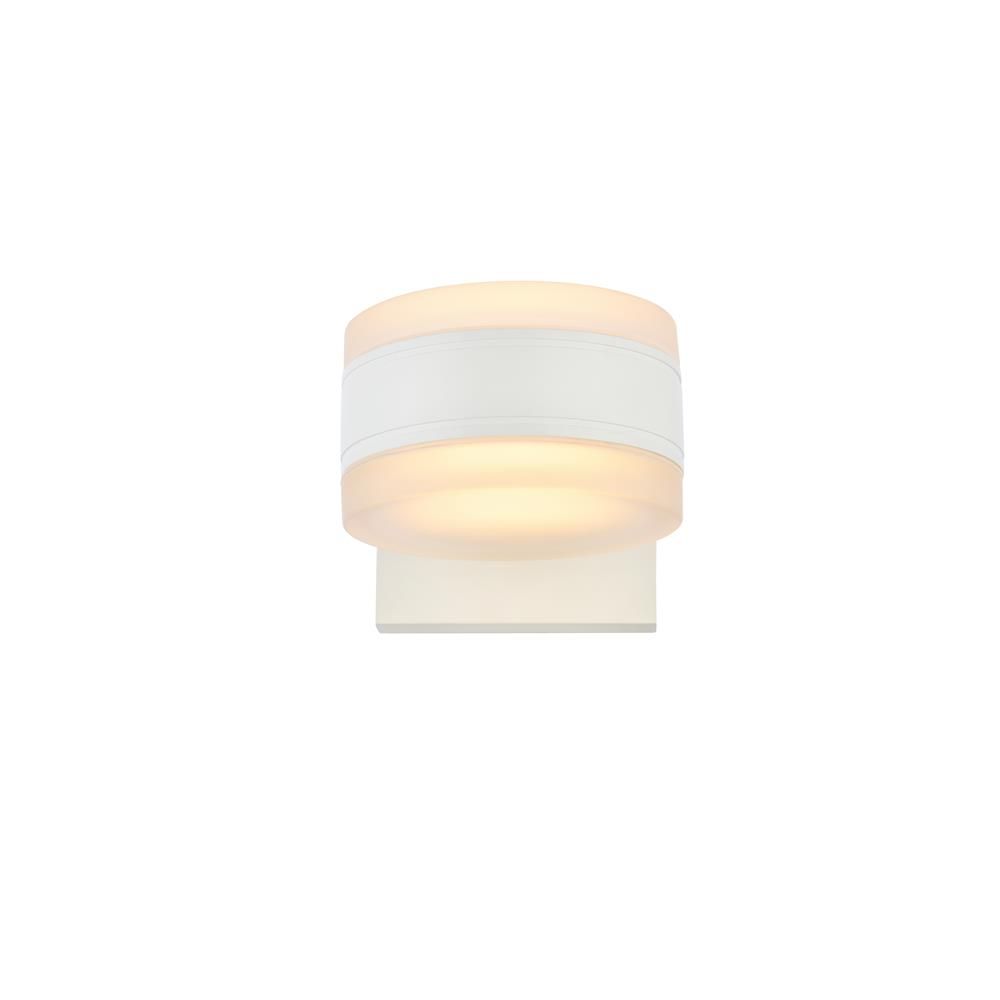 Living District by Elegant Lighting LDOD4012WH Raine Integrated LED wall sconce in white