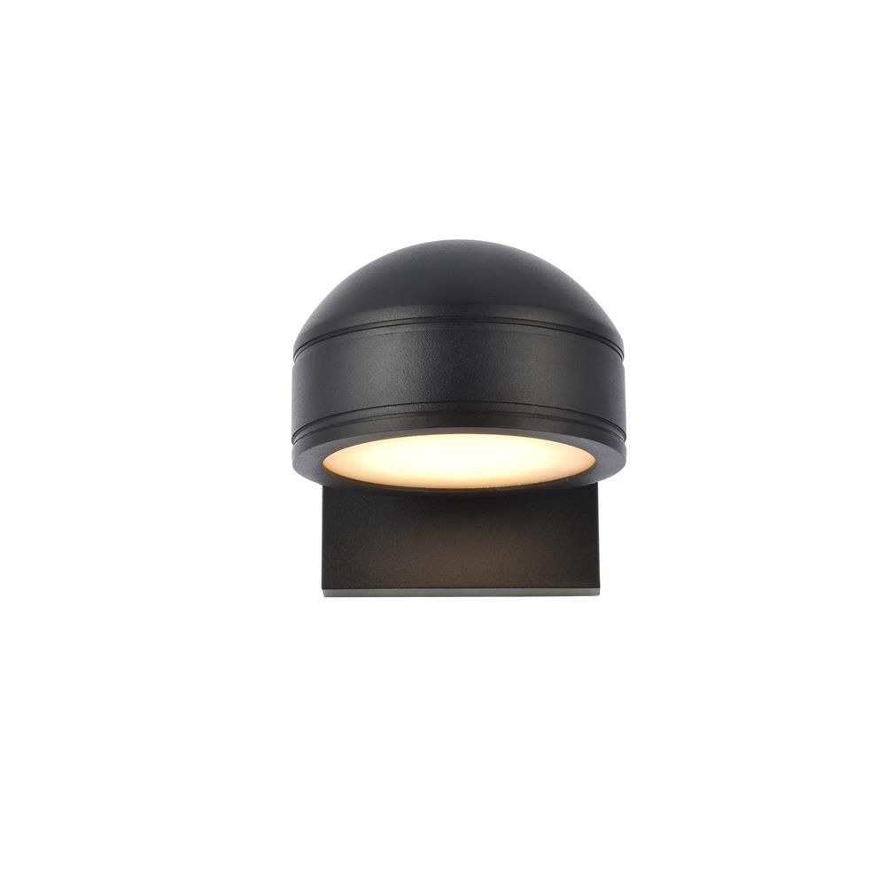 Living District by Elegant Lighting LDOD4016BK Raine Integrated LED wall sconce in black