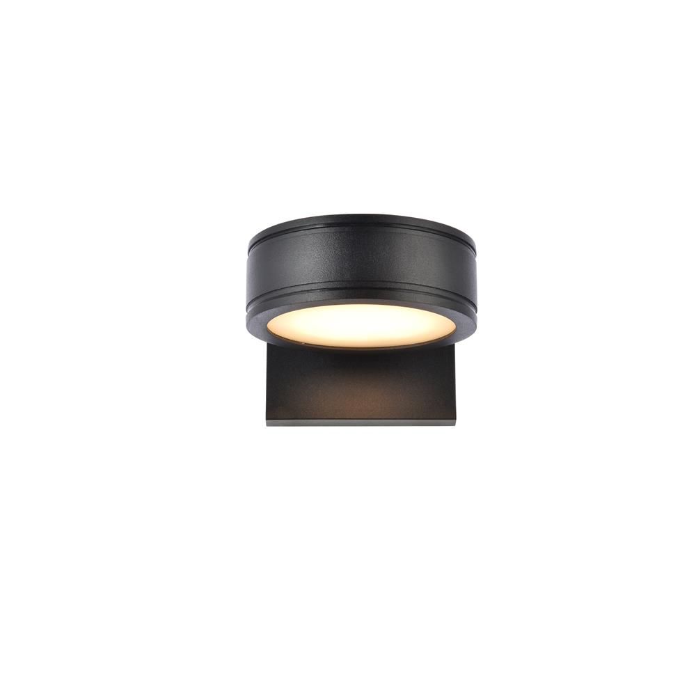 Living District by Elegant Lighting LDOD4018BK Raine Integrated LED wall sconce in black