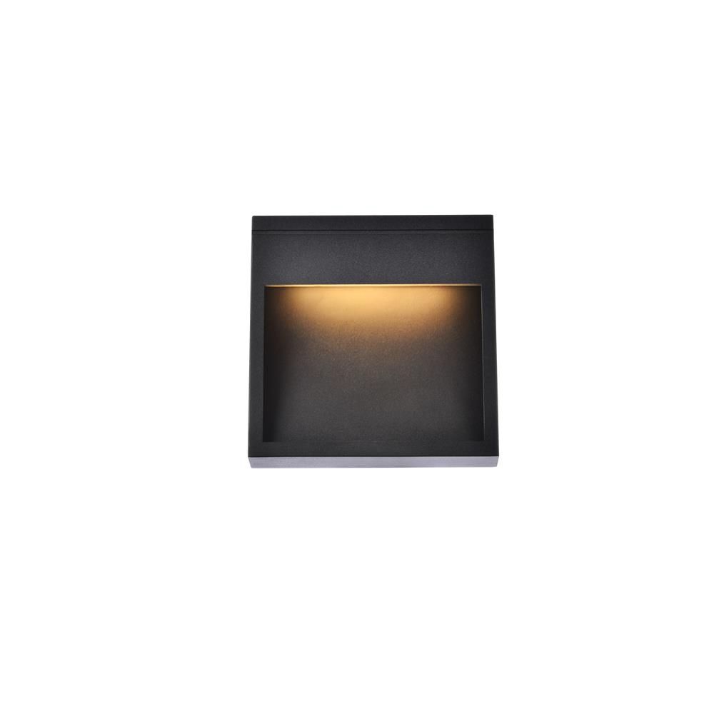 Living District by Elegant Lighting LDOD4019BK Raine Integrated LED wall sconce in black