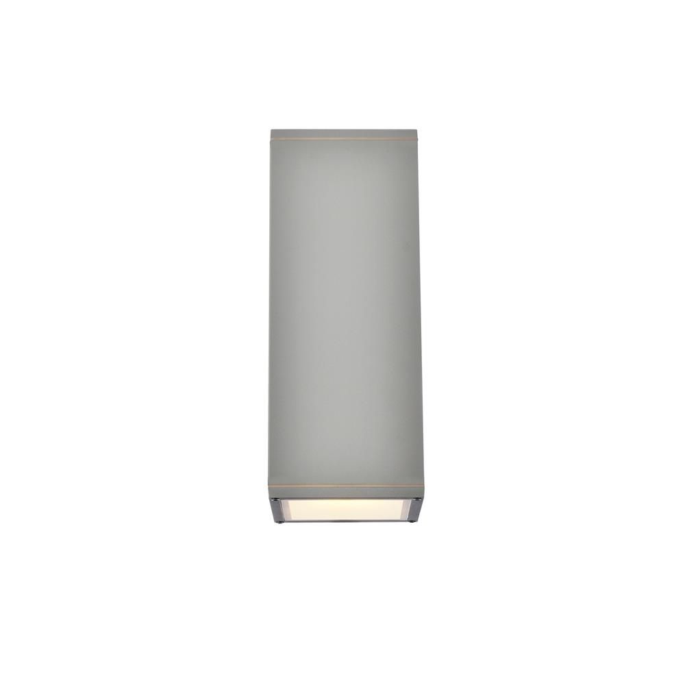 Living District by Elegant Lighting LDOD4042S Raine Outdoor Wall in Silver