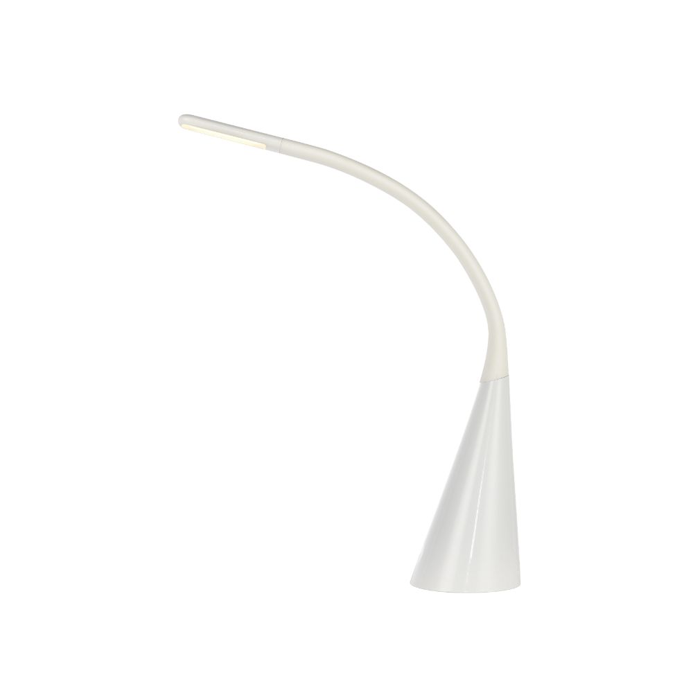 Elegant Decor LEDDS004 Illumen Collection 1-Light Glossy White Finish Led Desk Lamp