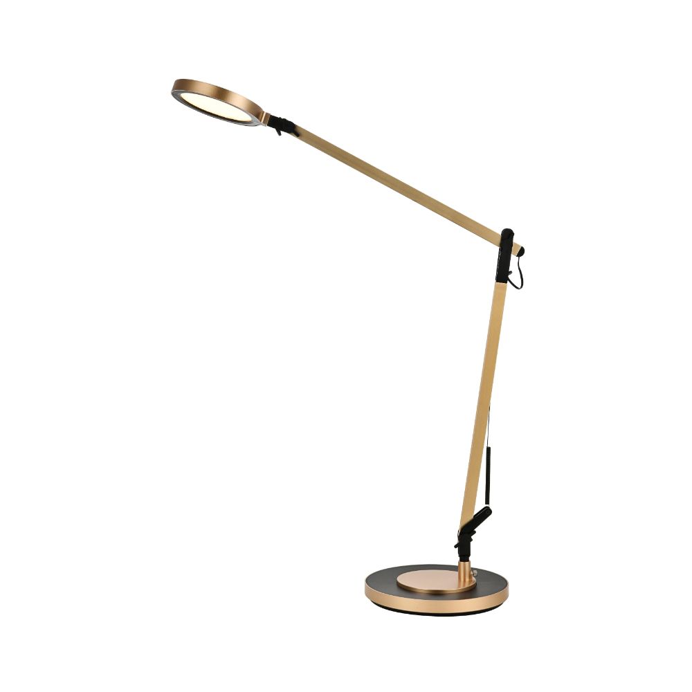 Elegant Decor LEDDS006 Illumen Collection 1-Light Champagne Gold Finish Led Desk Lamp