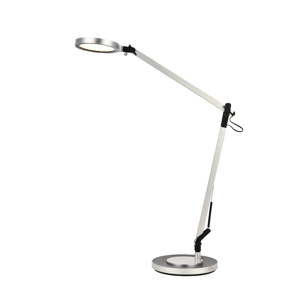 Elegant Decor LEDDS008 Illumen Collection 1-Light Silver Finish Led Desk Lamp