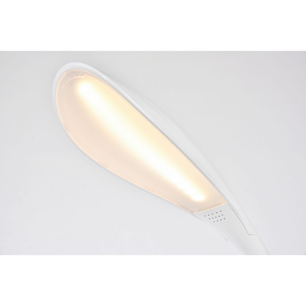 Elegant Decor LEDDS009 Illumen Collection 1-Light Glossy White Finish Led Desk Lamp