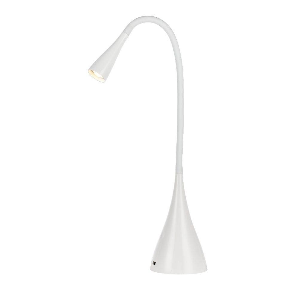 Elegant Decor LEDDS011 Illumen Collection 1-Light Glossy White Finish Led Desk Lamp