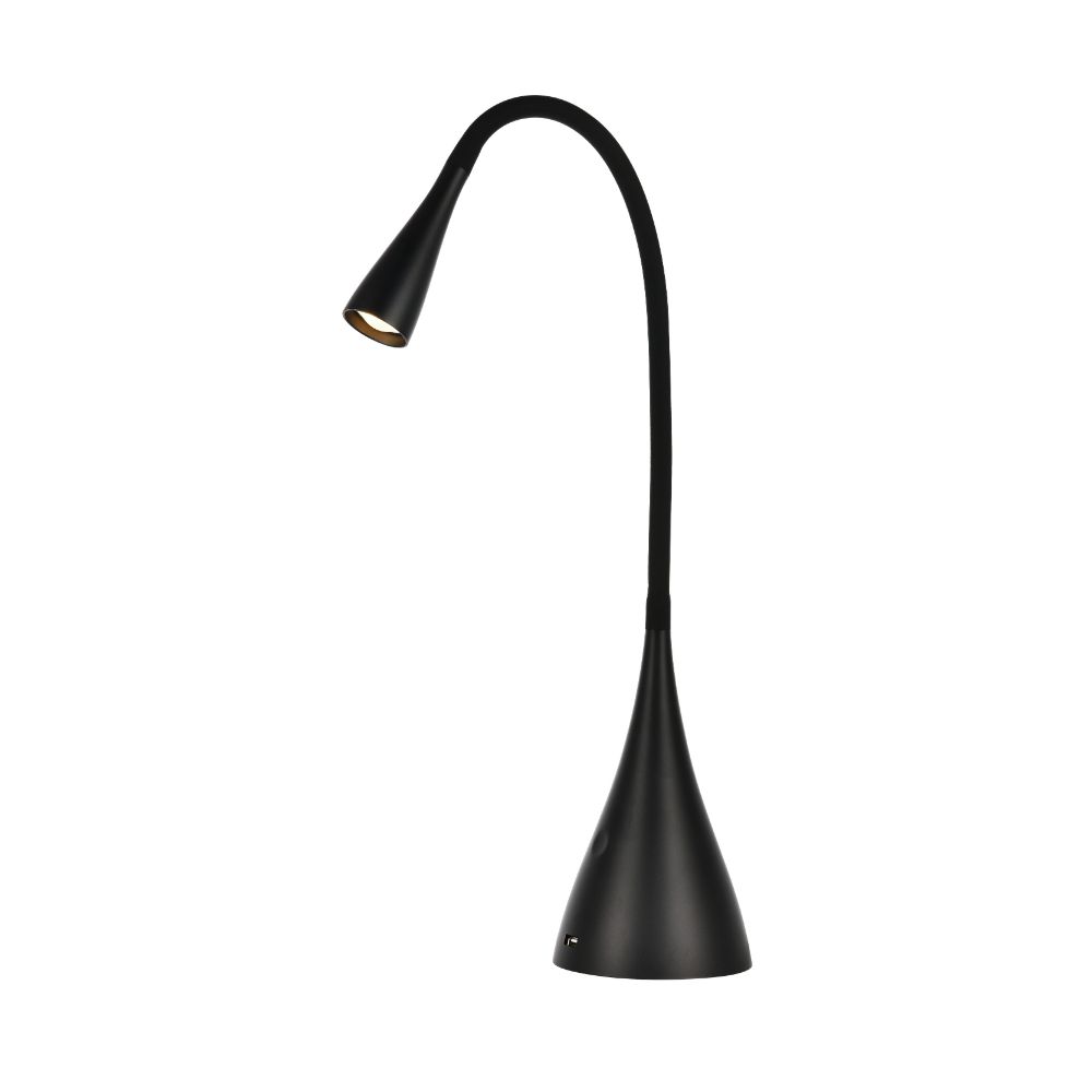 Elegant Decor LEDDS012 Illumen Collection 1-Light Matte Black Finish Led Desk Lamp
