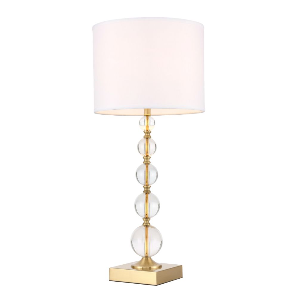 Elegant Lighting TL3027BR Erte 1 light Brass Table Lamp