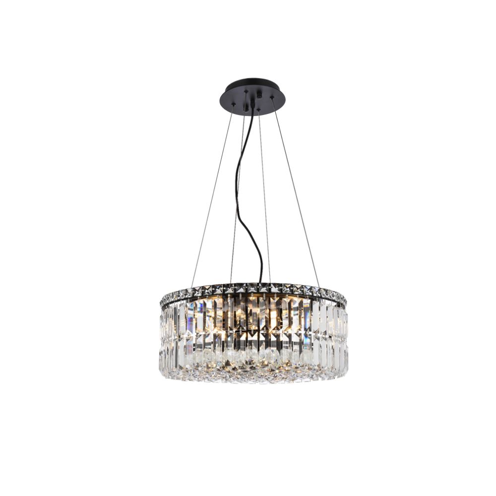 Value Program by Elegant Lighting V2030D20BK/RC Maxime 20 inch black chandelier
