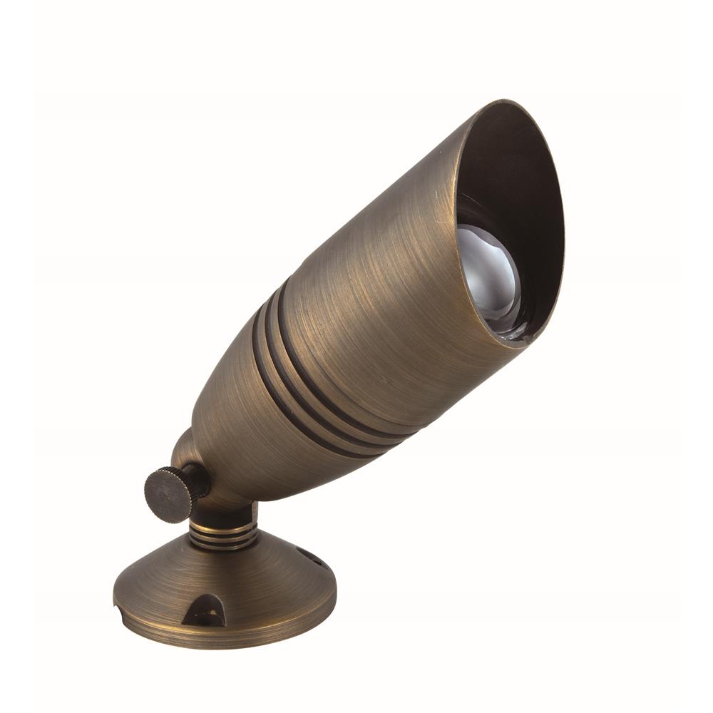 Elitco Lighting C029L Spot Light D3"h8.5"antique Brass Includes Stakemr16 Halogen 20w(light Source Not Included)