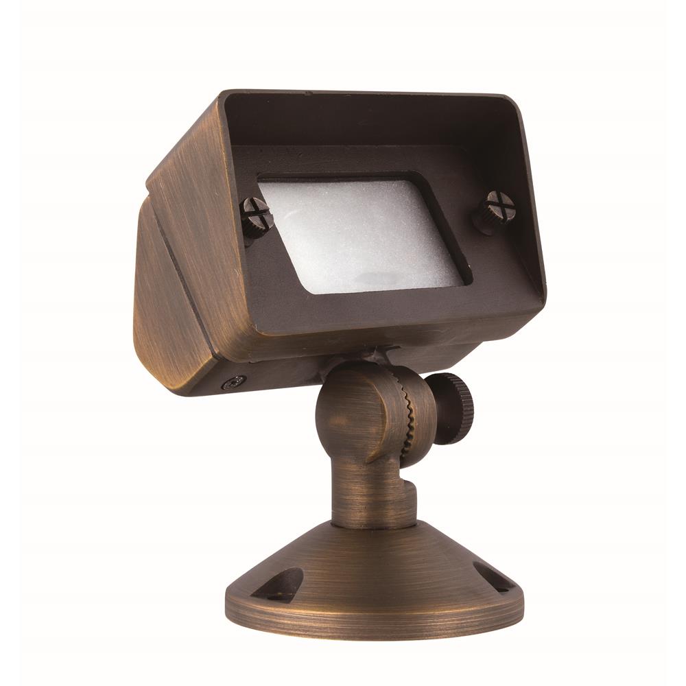 Elitco Lighting C046 Flood Light W2"d4"h6" Antique Brass Includes Stakeg4 Halogen 35w(light Source Not Included)