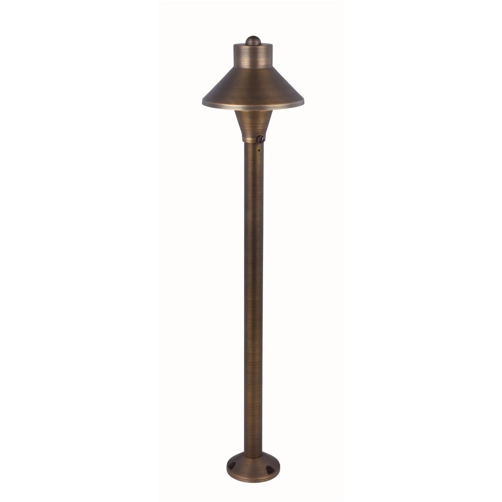 Elitco Lighting P802 Path Light D5" H24"antique Brass Includes Stakeg4 Halogen 20w(light Source Not Included)