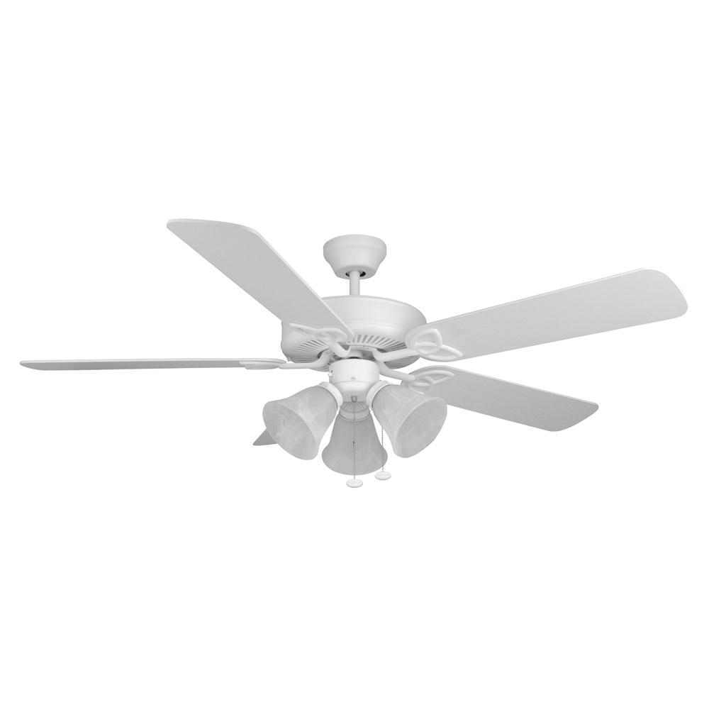 Craftmade BLD52MWW5C3 Builder Deluxe Ceiling Fan in Matte White