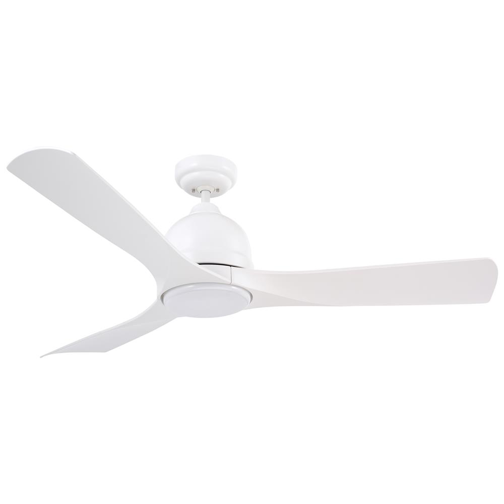 Emerson CF590SW Volta Ceiling Fan in Satin White with All-Weather Satin White Blades