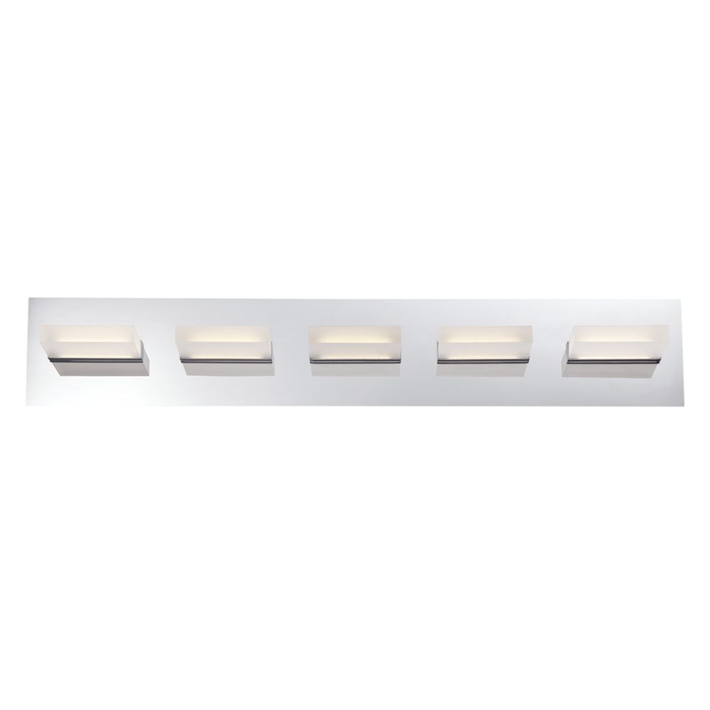 Eurofase 28022-015 Olson 5-Light  LED Bathbar In Chrome