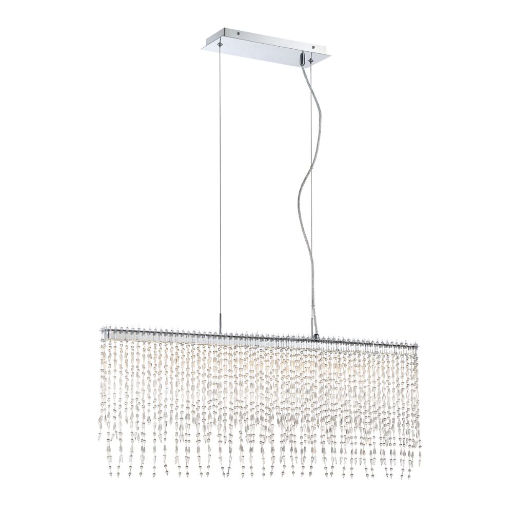 Eurofase 34044-018 Atwater Small Linear LED Chandelier In Chrome