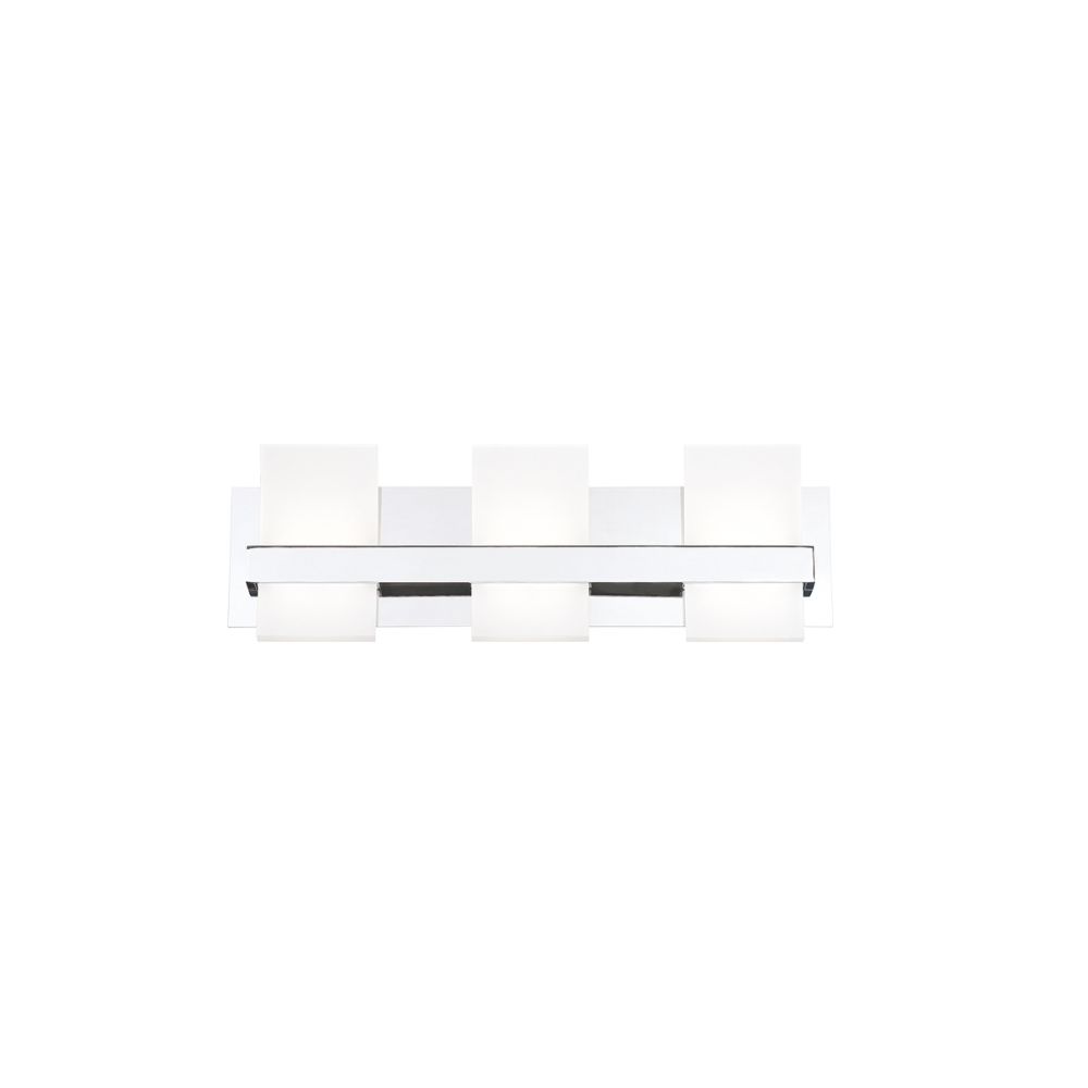 Eurofase 35655-015 Cambridge 3-Light  LED Bathbar In Chrome