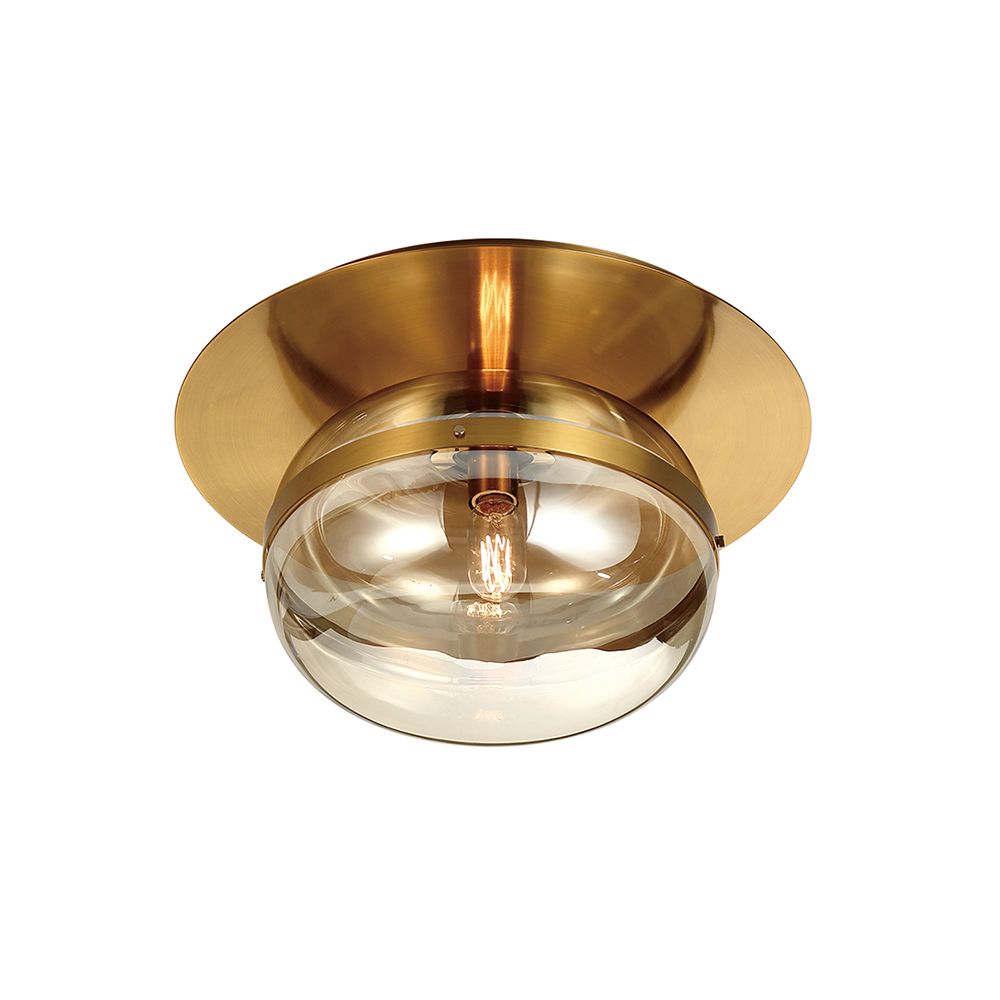 Eurofase 37087-012 Nottingham 1-Light  Medium Ceiling Flushmount In Antique Brass