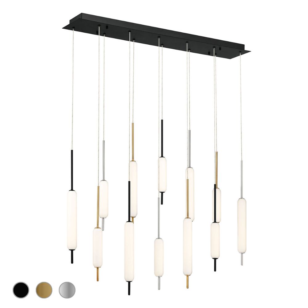 Eurofase 37236-038 Cumberland 12-Light  Linear LED Chandelier In Mixed