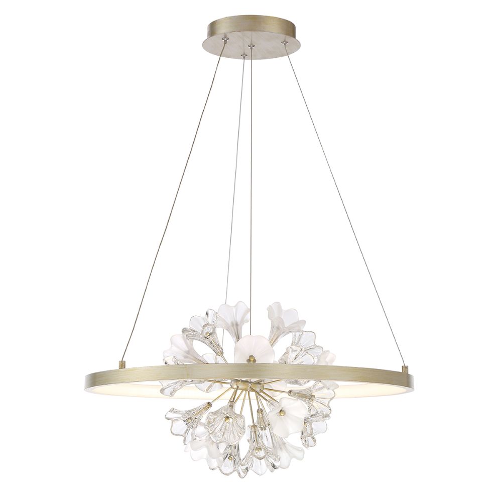 Eurofase 37342-012 Clayton LED Chandelier In Silver With Brushed Gold
