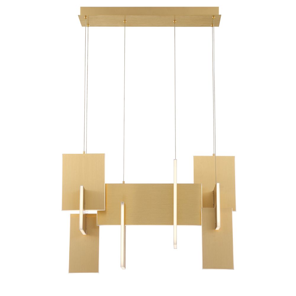 Eurofase 37345-013 Coburg Linera LED Chandelier In Anodized Gold