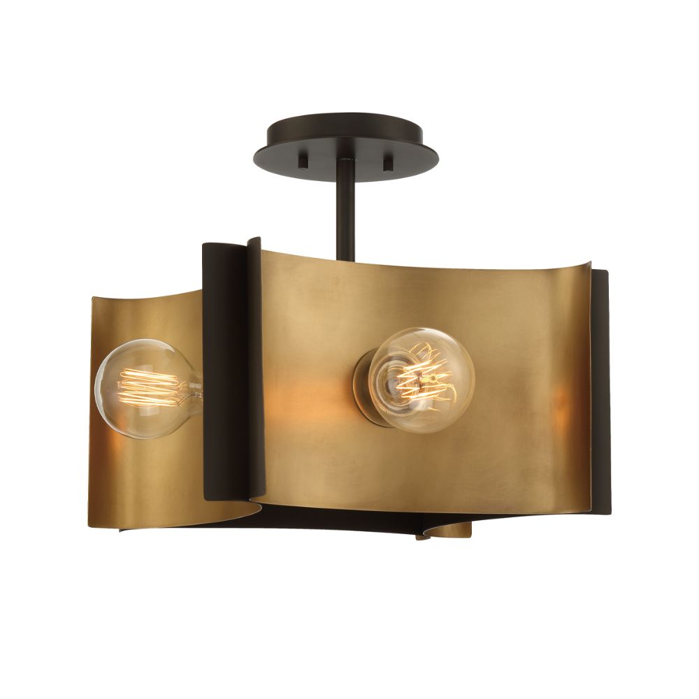 Eurofase 38154-027 Metallo 4 Light Semi Flushmount In Bronze