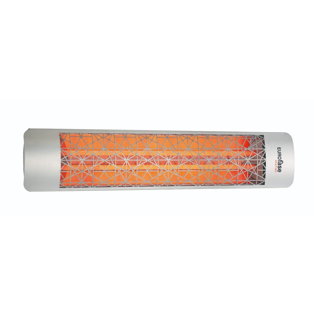 Eurofase Heating Co. EF40208S4 4000 Watt Electric Infrared Dual Element Heater in Stainless Steel
