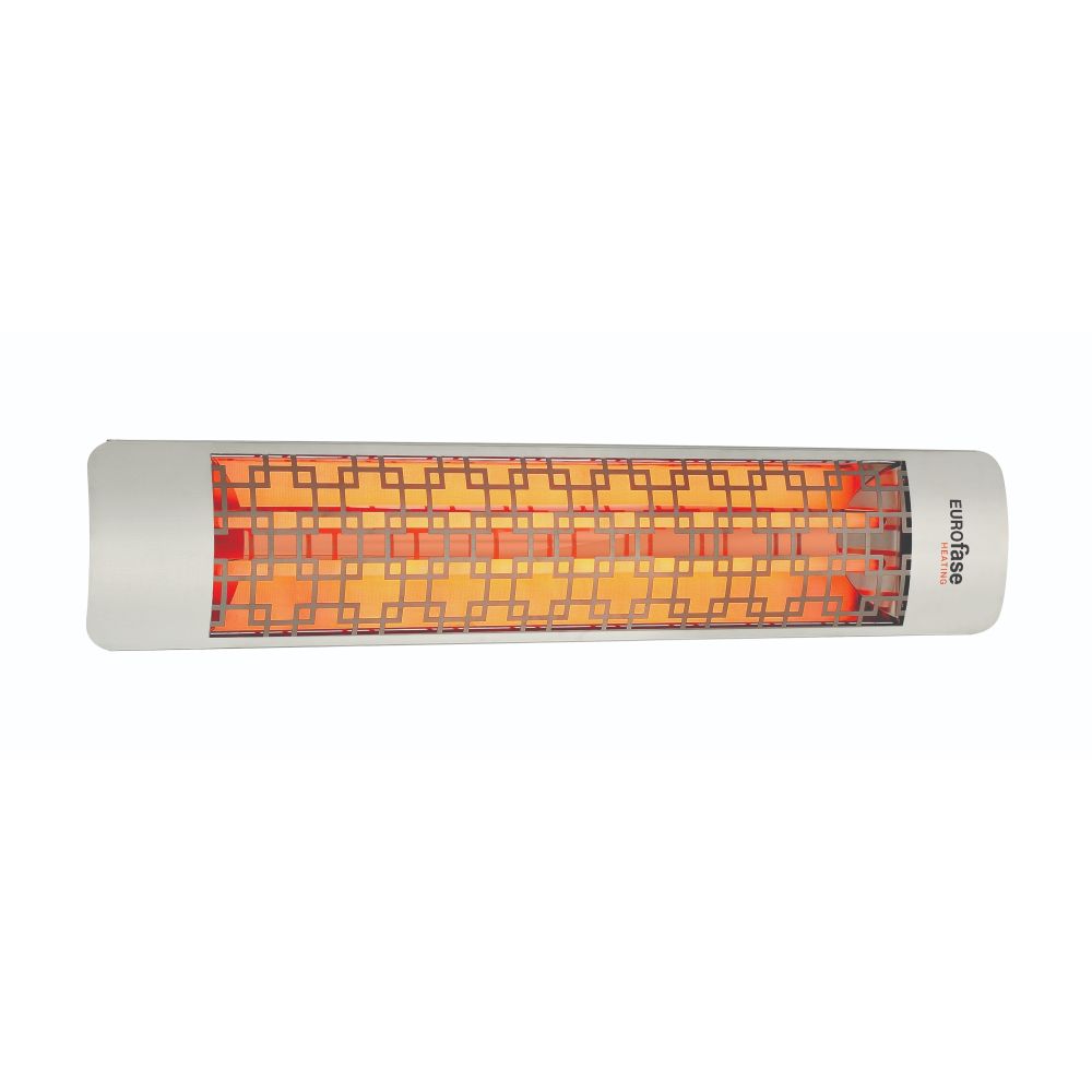 Eurofase Heating Co. EF40208S5 4000 Watt Electric Infrared Dual Element Heater in Stainless Steel