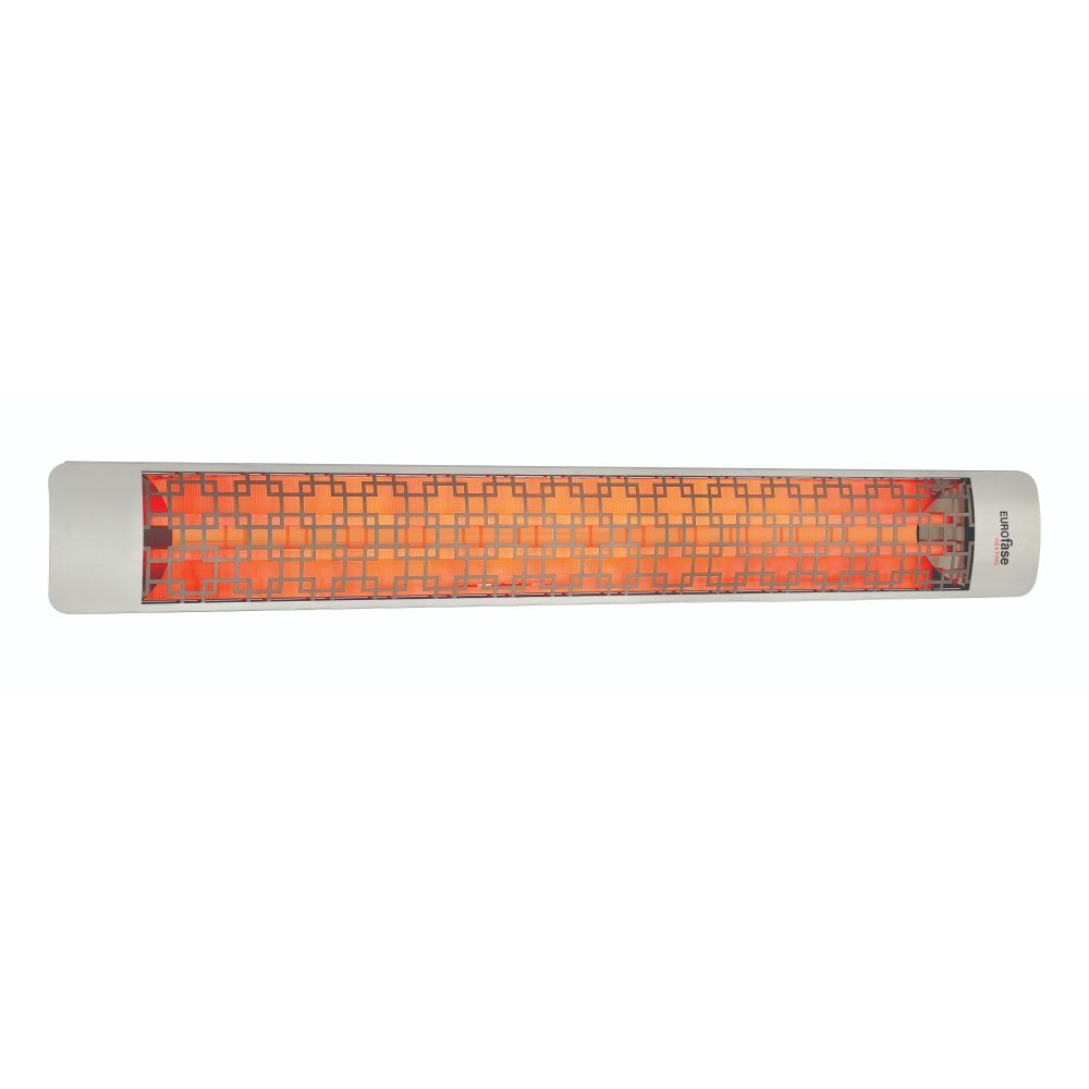 Eurofase Heating Co. EF60208S5 6000 Watt Electric Infrared Dual Element Heater in Stainless Steel