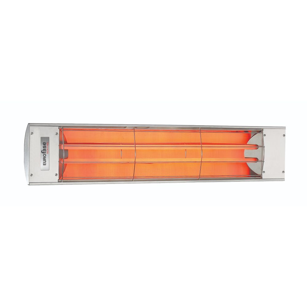 Eurofase Heating Co. EF40208S 4000 Watt Electric Infrared Dual Element Heater in Stainless Steel