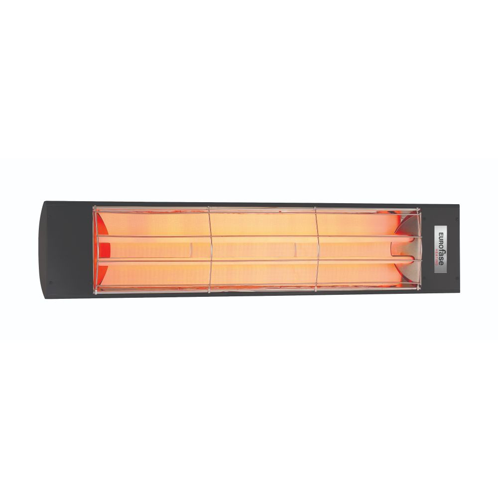 Eurofase Heating Co. EF40240B 4000 Watt Electric Infrared Dual Element Heater in Black