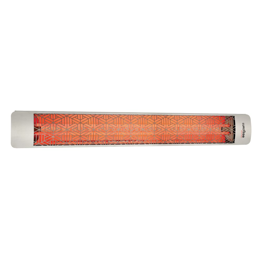 Eurofase Heating Co. EF60208S3 6000 Watt Electric Infrared Dual Element Heater in Stainless Steel