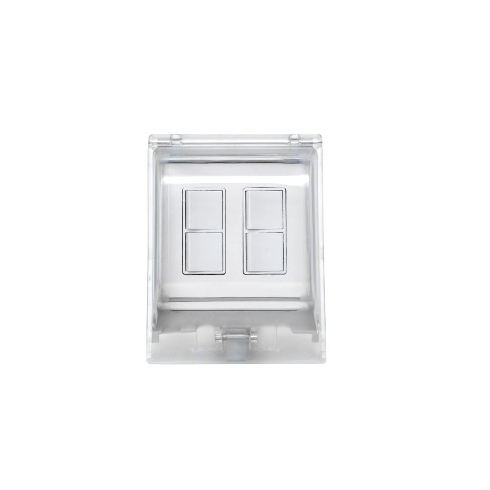 Eurofase Heating Co. EFDOWPW Dual Duplex Switch Weatherproof Surface Mount and Gang Box - 20 Amp Per Pole in White