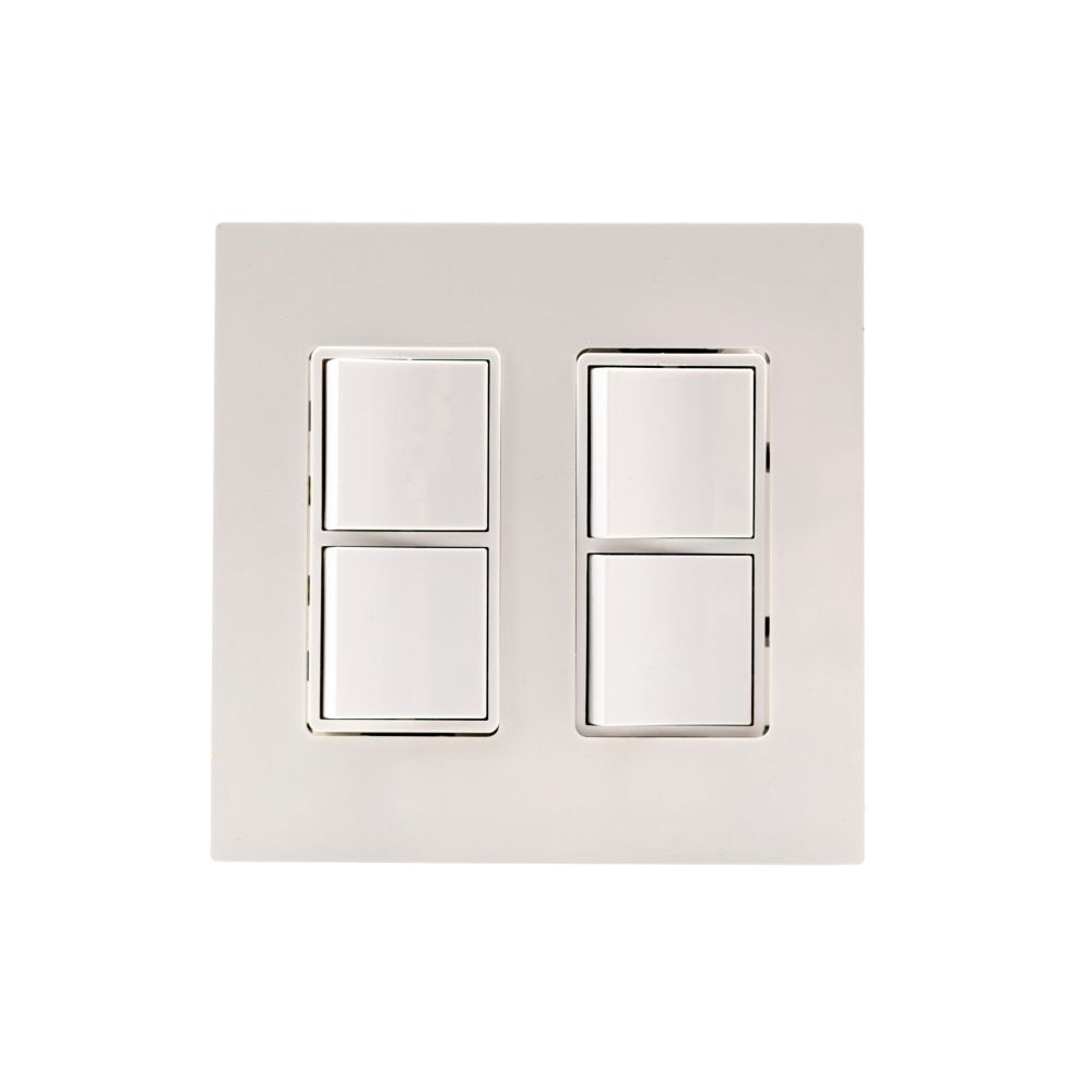 Eurofase Heating Co. EFDWPS Dual Duplex Switch Wall Plate and Gang Box - 20 Amp Per Pole in Stainless Steel