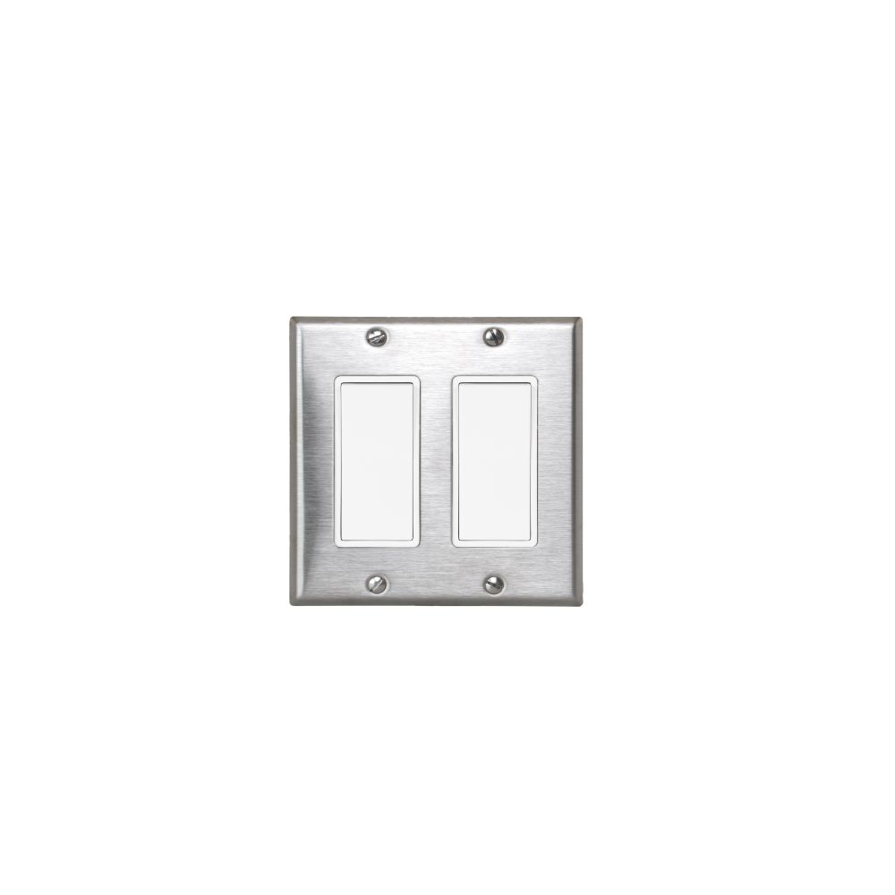 Eurofase Heating Co. EFSSPS2 Single Simple Switch Wall Plate and Gang Box - 20 Amp Per Pole in Stainless Steel