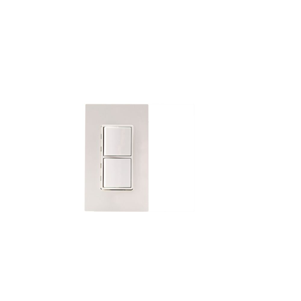 Eurofase Heating Co. EFSWPW Single Duplex Switch Wall Plate and Gang Box - 20 Amp Per Pole in White