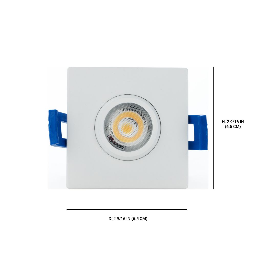 Eurofase 45365-010 2 Inch Mini Square Gimbal In White 