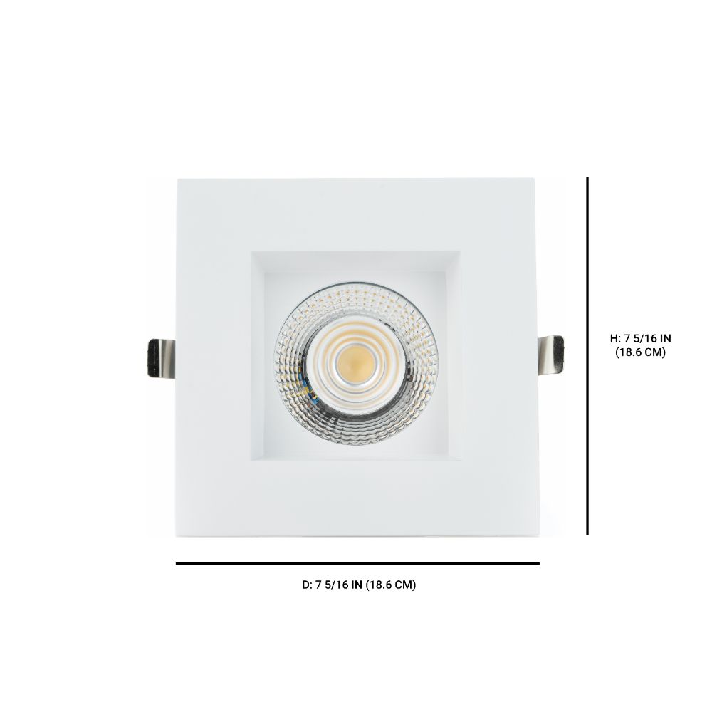 Eurofase 45379-017 6 Inch Square Fixed Downlight In White 