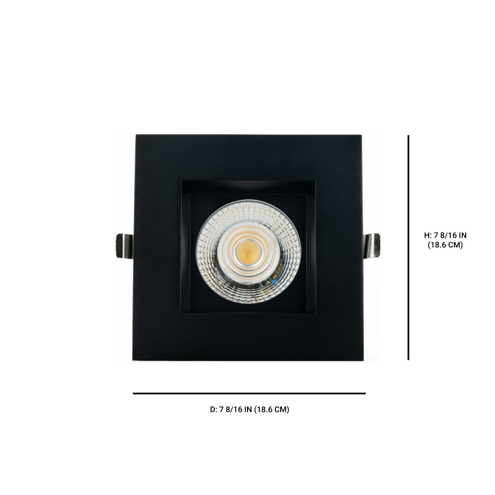 Eurofase 45379-024 6 Inch Square Fixed Downlight In Black 
