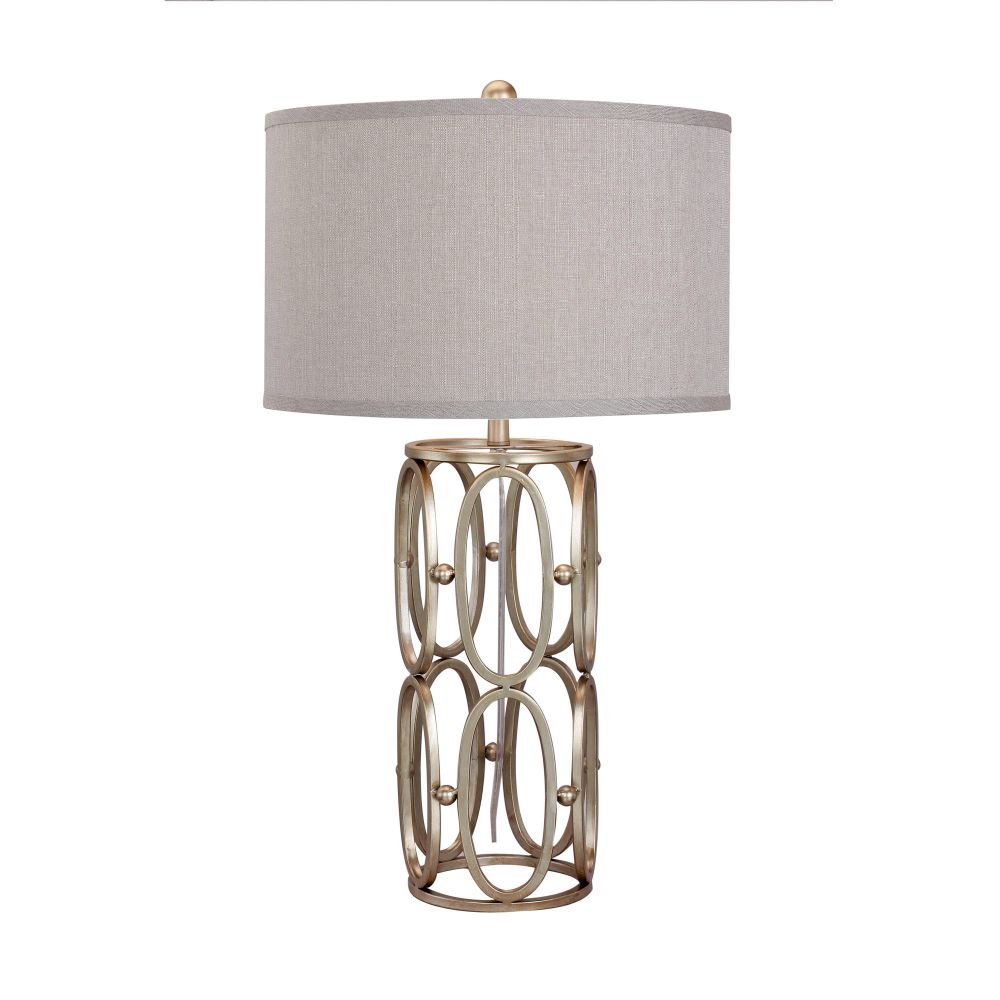 Fangio Lighting W-1512 28" Champagne Gold Open Metal Work Table Lamp