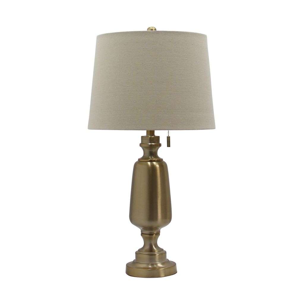 Fangio Lighting W-1610AB 30.5 in  Antique Brass Art Deco Urn Metal Table Lamp