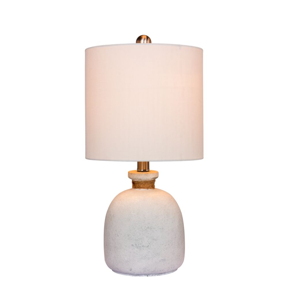 Fangio Lighting W-5157WH 19.5 in. Island Bottle Glass Table Lamp in Frosted White 