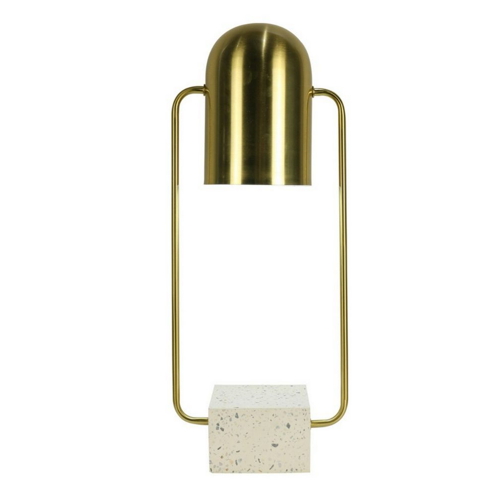 Fangio Lighting W-m.r.1702 Brass Table Lamp with Metal Shade