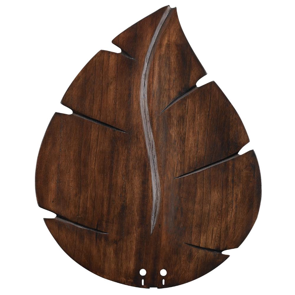 Fanimation B5280WA 22" Wide Oval Leaf Carved Wood Blade: Walnut - Set Of