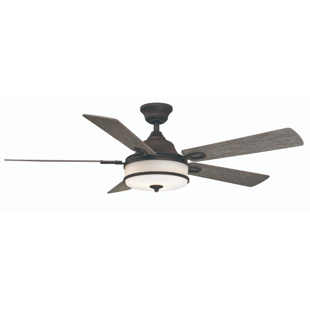Fanimation FP8274GR Stafford - 52 inch - Matte Greige with Weathered Wood Blades and LED
