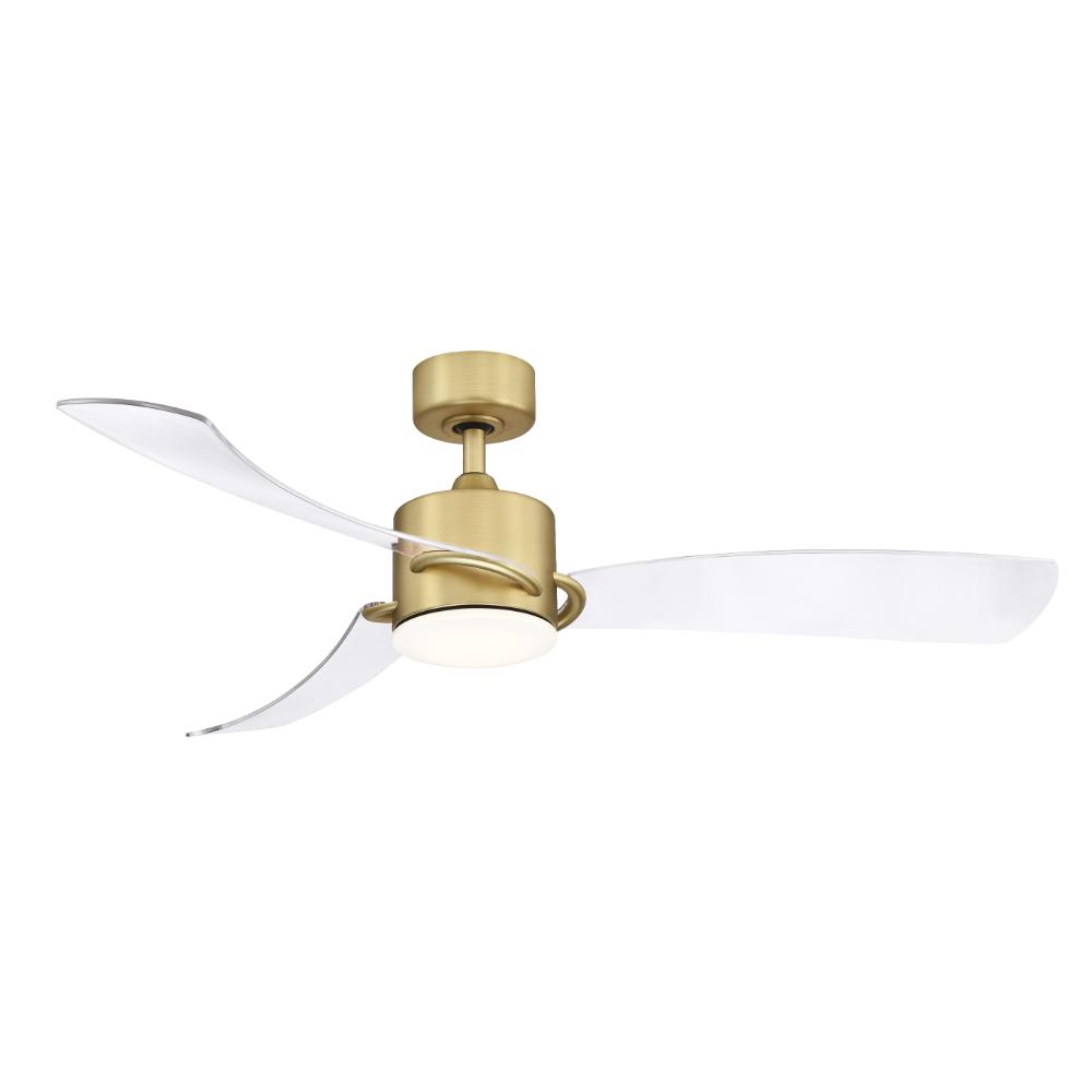 Fanimation FP8511BS SculptAire - 52 inch - Brushed Satin Brass with Clear Blades and LED Light